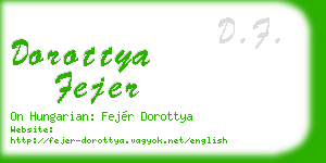 dorottya fejer business card