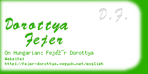 dorottya fejer business card